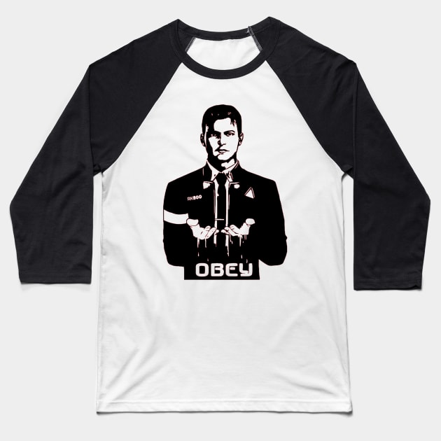 Connor Detroit Become Human Baseball T-Shirt by OtakuPapercraft